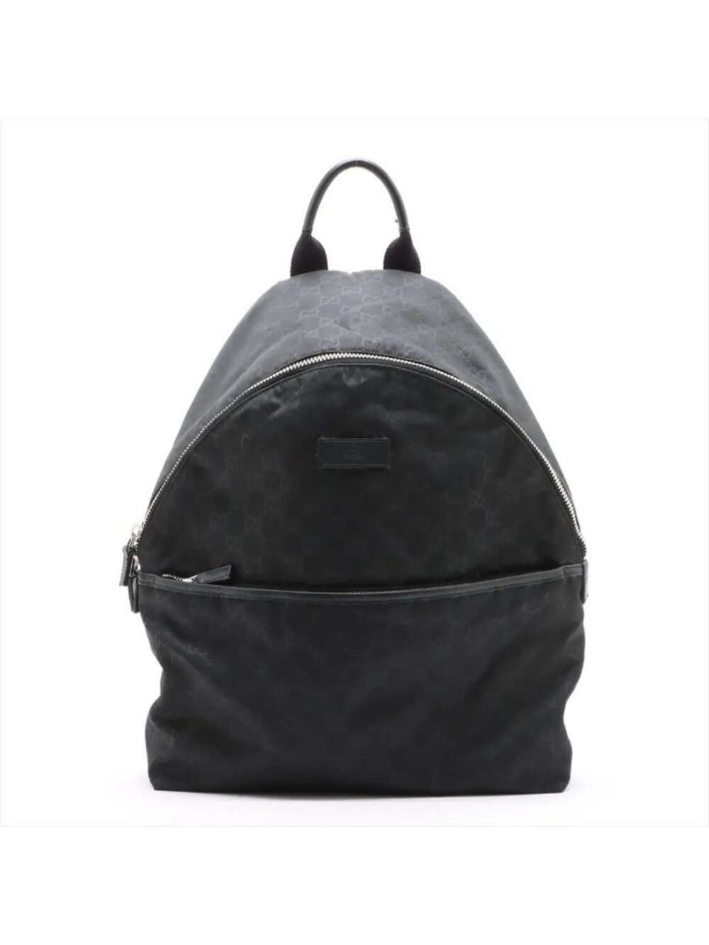 Gucci GG Nylon Leather Backpack Black